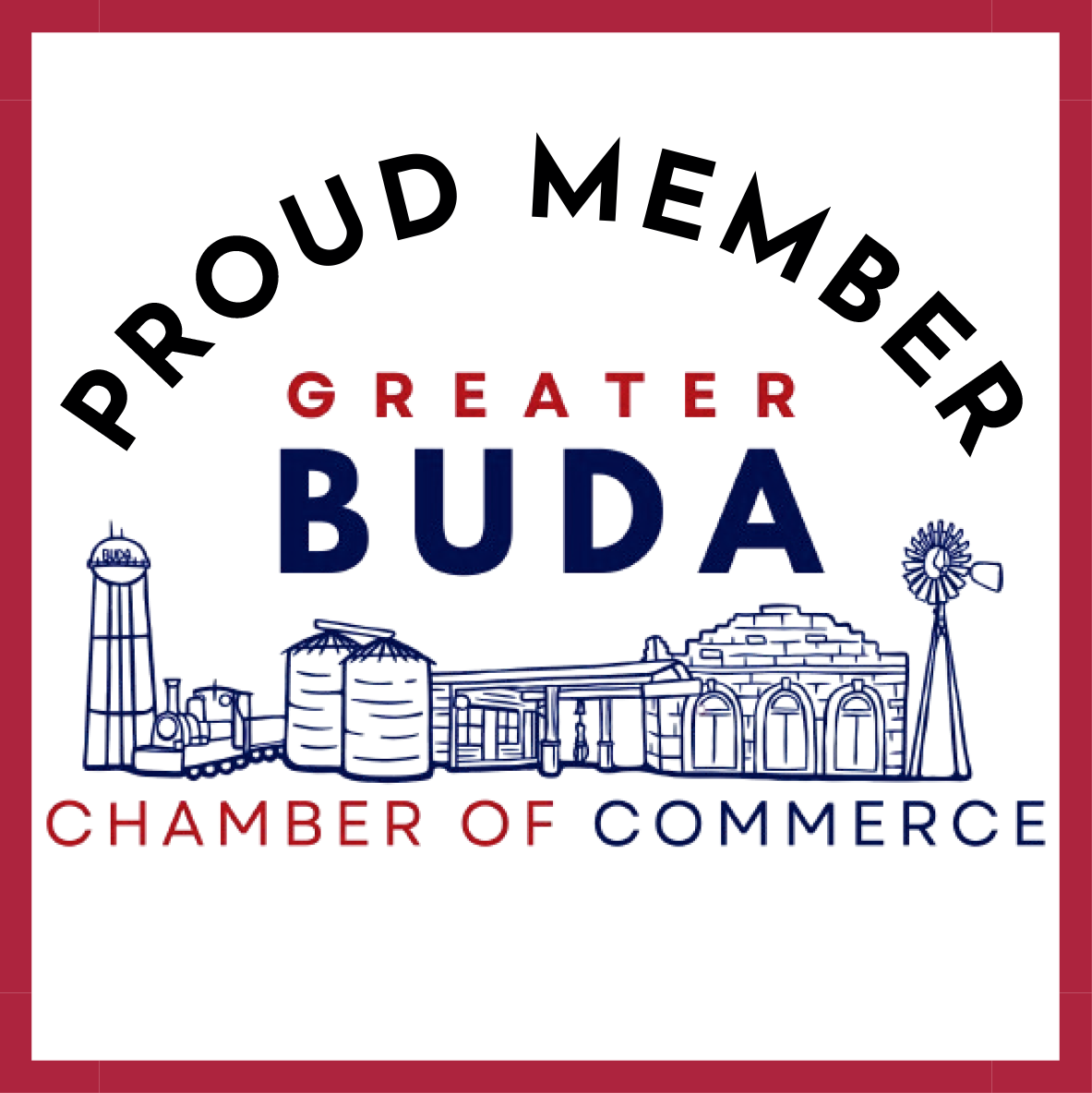 Proud member of the Greater Buda Chamber of Commerce