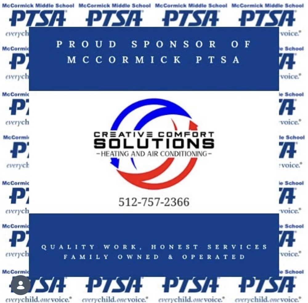 Creative Comfort Solutions, proud sponsor of the McCormick Middle School PTSA